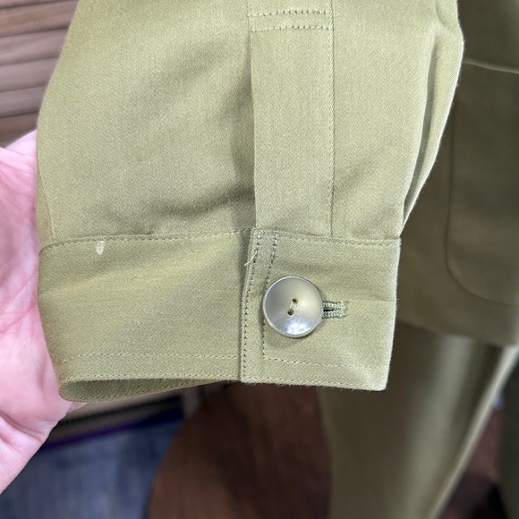 Pendleton Olive Green Button-Up Blazer & Pull On Pants Suit Set Size 18w Vintage - Picture 2 of 14